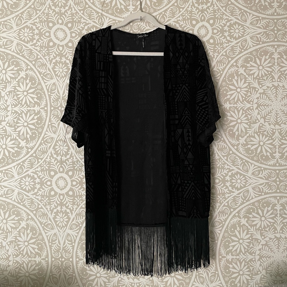 Velvet Kimono w/ fringe